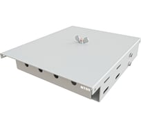 Кросс оптический настенный NTSS Микро, укомплектованный, 4 порта FC/APC, 9/125 мкм (сплошная панель, ложемент, пигтейлы, КДЗС, адаптеры) серый RAL 7035 NTSS-WFOBМк-4-FC/A-9-SP1.5G0AY