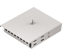 Кросс оптический настенный NTSS Микро 8, укомплектованный, 4 порта ST/UPC, 62.5/125 мкм (сплошная панель, ложемент, пигтейлы, КДЗС, адаптеры) серый RAL 7035 NTSS-WFOBМк-4(8)-ST/U-62.5-SP1.5G0AY
