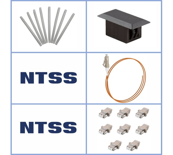 Кросс оптический настенный NTSS Микро, укомплектованный, 6 портов LC/UPC duplex, 50/125 мкм (сплошная панель, ложемент, пигтейлы, КДЗС, адаптеры) серый RAL 7035 NTSS-WFOBМк-6-2LC/U-50-SP1.5G0AY