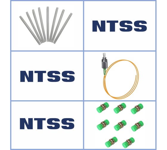 Кросс оптический настенный NTSS Микро, укомплектованный, 8 портов FC/APC, 9/125 мкм (сплошная панель, ложемент, пигтейлы, КДЗС, адаптеры) серый RAL 7035 NTSS-WFOBМк-8-FC/A-9-SP1.5G0AY