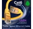Прямой патч-корд RJ45 GCR 15.0m LSZH UTP категории 6, желтый, 24 AWG, без фиксатора, T568B VIV52I791 2