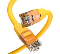 Прямой патч-корд RJ45 GCR 5.0m LSZH UTP категории 6, желтый, 24 AWG, без фиксатора, T568B VIV52I793