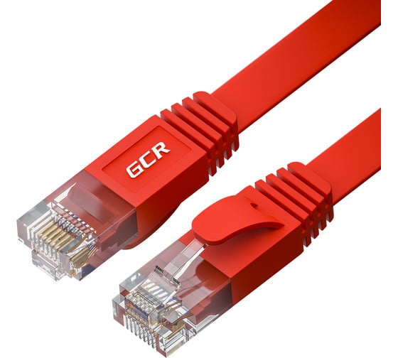 Патч-корд RJ45 GCR PROF 20.0m, UTP медь категории 6, красный, 30 AWG, 10 Гбит/с, T568B VIV52I863 1