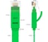Патч-корд RJ45 GCR PROF 7.5m, UTP медь категории 6, зеленый, 30 AWG, 10 Гбит/с, T568B VIVLNIC625-7.5m 4