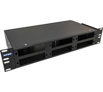 Кросс оптический NTSS 19'' частично укомплектованный 2U, 32/48 портов LC duplex (планки 2LC-6шт, планка-заглушка-2шт, сплайс-кассета-3шт) черный RAL 9005 NTSS-RFOB-2U-32/48-2LC-S0010-BL