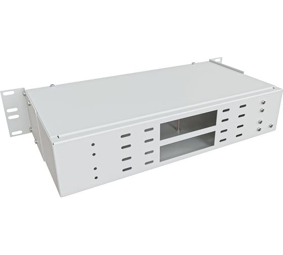 Кросс оптический NTSS 19'' частично укомплектованный 2U, 32/48 портов SС (планки SC-6шт, планка-заглушка-2шт, сплайс-кассета-2шт) серый RAL 7035 NTSS-RFOB-2U-32/48-SC-S0010