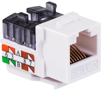 Модуль Keystone DATAREX кат.5e, UTP, 1xRJ45, T568A/B, 90, белый DR-510000