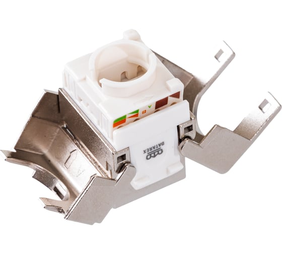 Модуль Keystone DATAREX кат.6, STP, 1xRJ45, T568A/B, без инструмента, белый DR-510720