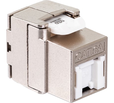 Модуль Keystone DATAREX кат.6a, STP, 1xRJ45, T568A/B, без инструмента, белый DR-510820