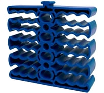 Кабельная гребенка Filum для упорядоченного размещения пучка кабелей, 8,7x8,7 см, 24 отв., диам. отв. 9 мм, синий, кабельный организатор FL-CM-20-BL