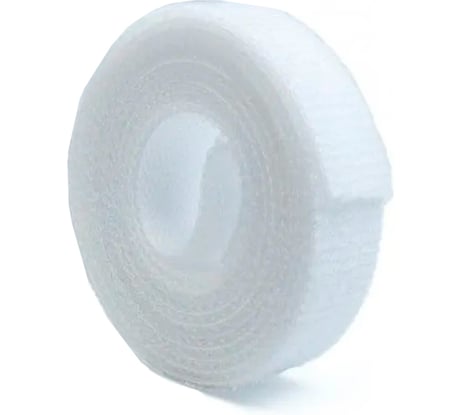 Рулон липучки Filum ширина 10 мм, длина 1 м, цвет белый, кабельный организатор FL-CTR-10-1- WH