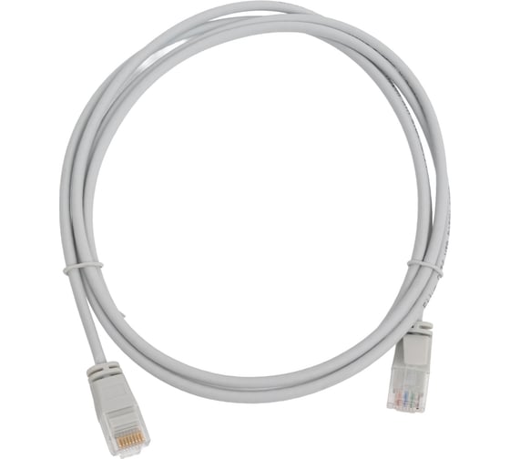 Патч-корд Filum U/UTP, кат.6, 28AWG(7x0,127 мм), чистая медь, LSZH, Slim and flexible, серый, 5 м FL-U6-C-LSZH-SLIM-1.5M