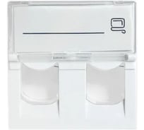 Панель лицевая Filum под 1 модуль Keystone, 45x45 мм (mosaic), белая FL-FP78