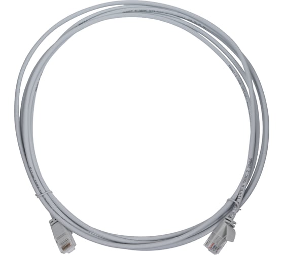 Патч-корд Filum U/UTP, кат.6, 28AWG(7x0,127 мм), чистая медь, LSZH, Slim and flexible, серый, 3 м FL-U6-C-LSZH-SLIM-3.0M 1
