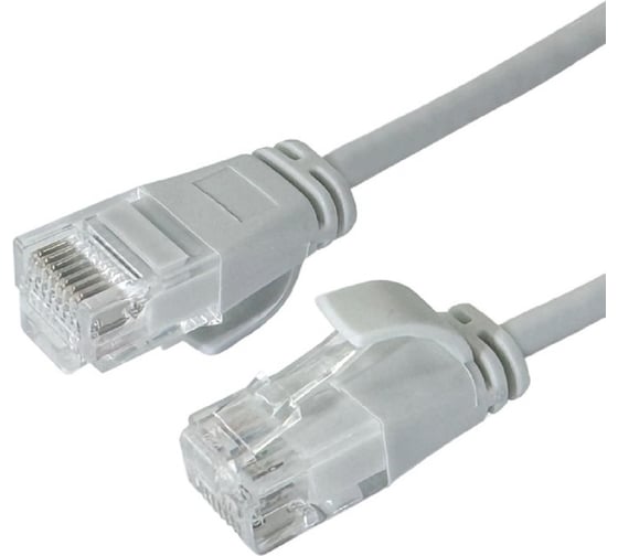 Кабель патч-корд U/UTP 6 кат. 0.3м FL-U6-C-LSZH-SLIM-0.3M 28AWG(7x0.127 мм), чистая медь, LSZH, Slim flexible, серый Filum 00-01114958