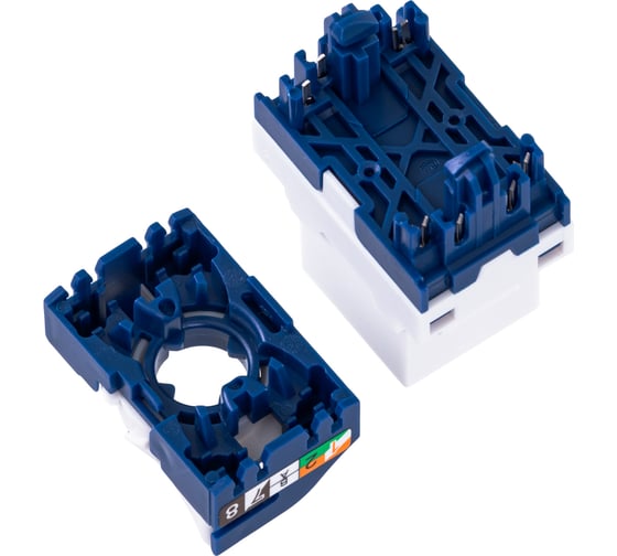Модуль Keystone DATAREX кат.5e, UTP, 1xRJ45, T568A/B, без инструм., белый DR-510020