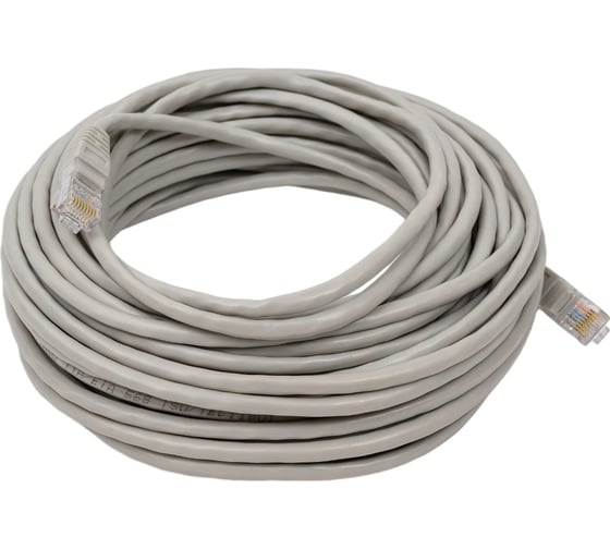 Патч-корд TDM ELECTRIC народный U/UTP Cat 5e 4PR 24AWG PVC, литой 15 м, серый SQ0115-0009