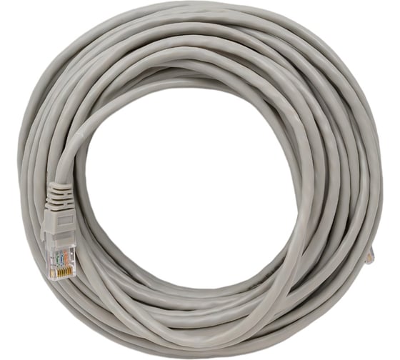 Патч-корд TDM ELECTRIC народный U/UTP Cat 5e 4PR 24AWG PVC, литой 15 м, серый SQ0115-0009