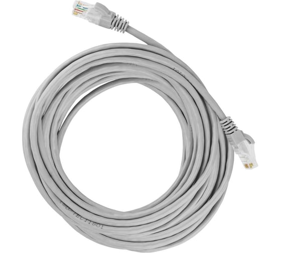 Патч-корд TDM ELECTRIC народный U/UTP Cat 5e 4PR 24AWG PVC, литой 20 м, серый SQ0115-0010
