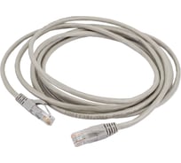 Патч-корд TDM народный U/UTP Cat 5e 4PR 24AWG PVC, литой 3 м, серый SQ0115-0005