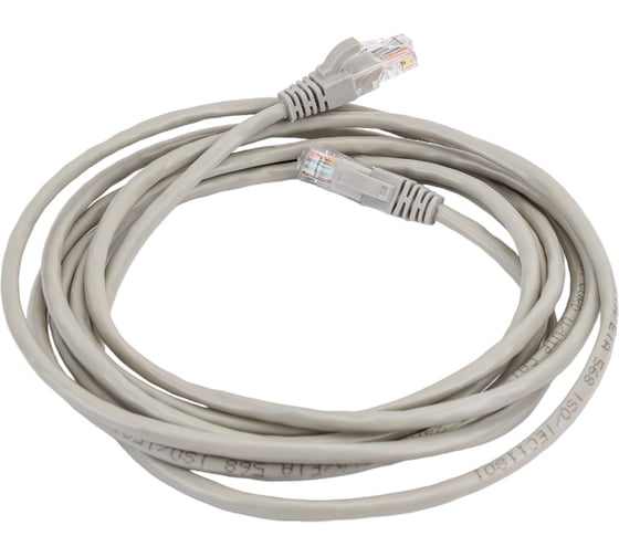 Патч-корд TDM народный U/UTP Cat 5e 4PR 24AWG PVC, литой 3 м, серый SQ0115-0005