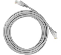 Патч-корд TDM ELECTRIC народный U/UTP Cat 5e 4PR 24AWG PVC, литой 5 м, серый SQ0115-0006
