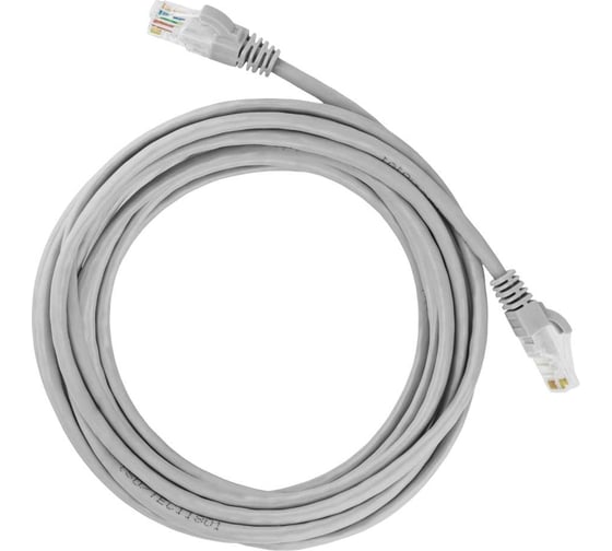 Патч-корд TDM ELECTRIC народный U/UTP Cat 5e 4PR 24AWG PVC, литой 5 м, серый SQ0115-0006