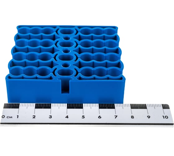 Кабельная гребенка LANMASTER на 24 кабеля, синяя LAN-CCLP24-BL