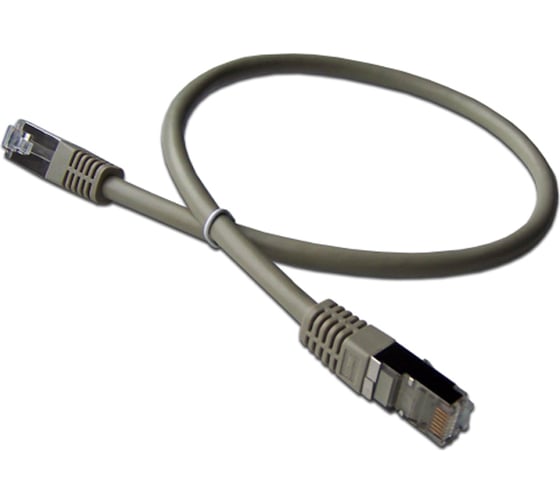 Патч-корд LANMASTER RJ45-RJ45, 4 пары, FTP, категория 6, 10 м, серый, LAN6-S45-45-10.0-GY 1