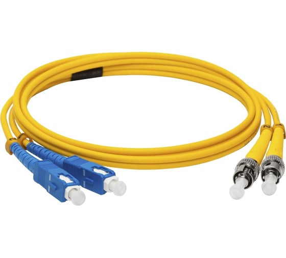 Оптический патч-корд LANMASTER LSZH, дуплексный, ST/UPC-SC/UPC, SM, 3.0 м LAN-2ST-2SC/SU-3.0