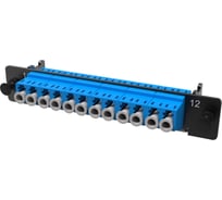 Адаптерная планка DKC с установленными 6xLC Duplex адаптерами aligned key цвет адаптера синий, OS2, 1/2 HU 1 шт RNAP6LHUS