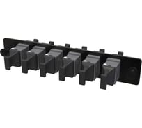 Адаптерная планка DKC с установленными 6xMTP адаптерами aligned key цвет адаптера серый, OM4, 1/2 HU 1 шт RNAP6MHU4