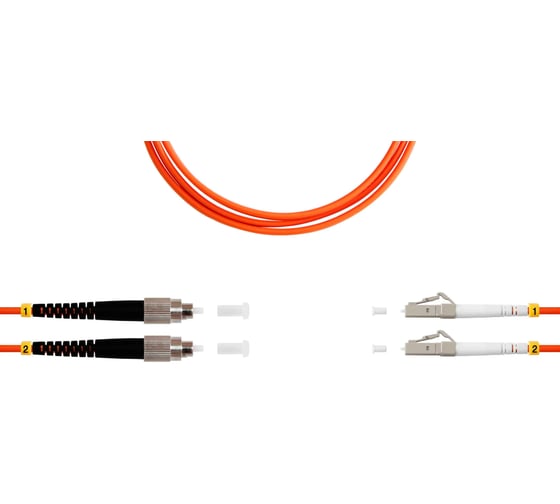 Патч-корд оптический SUPRLAN ВО MM(OM2), FC/UPC-LC/UPC, 3.0мм, duplex, LSZH, 10м 09-12005 1