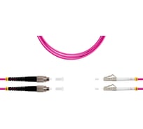 Патч-корд оптический SUPRLAN ВО MM(OM4), FC/UPC-LC/UPC, 3.0мм, duplex, LSZH, 1м 09-12066