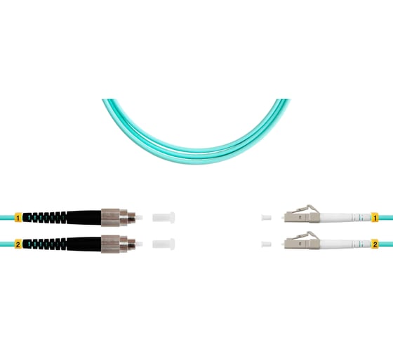 Патч-корд оптический SUPRLAN ВО MM(OM3), FC/UPC-LC/UPC, 3.0мм, duplex, LSZH, 3м 09-12038 1