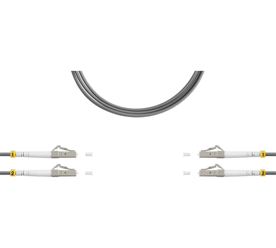 Патч-корд оптический SUPRLAN ВО MM(OM1), LC/UPC-LC/UPC, 3.0мм, duplex, LSZH, 10м 09-12105 1