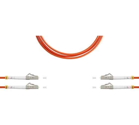 Патч-корд оптический SUPRLAN ВО MM(OM2), LC/UPC-LC/UPC, 3.0мм, duplex, LSZH, 1м 09-12016 1