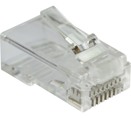 Коннектор LANMASTER RJ45, тип EZ 8P8C, UTP, cat.6, универсальный, 100 шт. LAN-EZ45-8P8C/U6-100