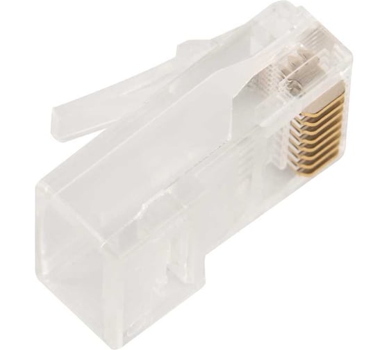 Коннектор LANMASTER RJ45, тип EZ 8P8C, UTP, cat.6, универсальный, 100 шт. LAN-EZ45-8P8C/U6-100