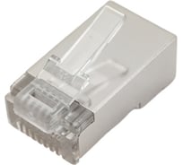 Коннектор LANMASTER RJ45, тип EZ 8P8C, STP, cat.5e, универсальный, со вставкой, 100 шт LAN-EZ45-8P8C/S5E-100