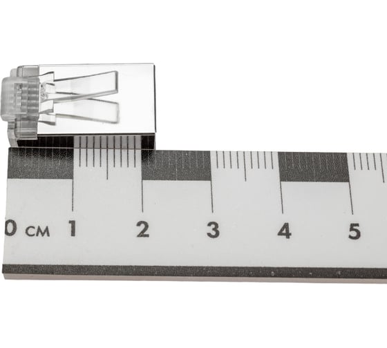 Коннектор LANMASTER RJ45, тип EZ 8P8C, STP, cat.5e, универсальный, со вставкой, 100 шт LAN-EZ45-8P8C/S5E-100