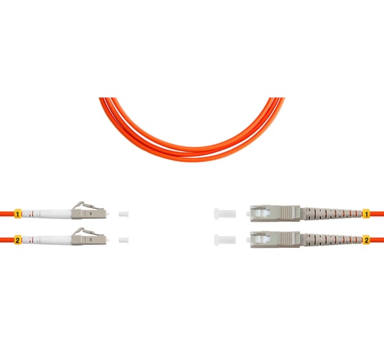 Патч-корд оптический SUPRLAN ВО MM(OM2), LC/UPC-SC/UPC, 3.0мм, duplex, LSZH, 1м 09-12021 1