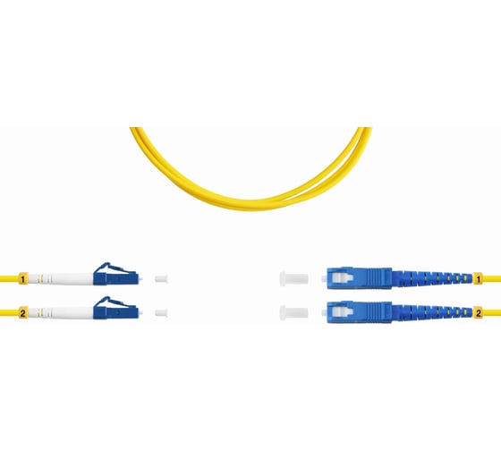 Патч-корд оптический SUPRLAN ВО MM(OM4), LC/UPC-SC/UPC, 3.0мм, duplex, LSZH, 3м 09-12083 1