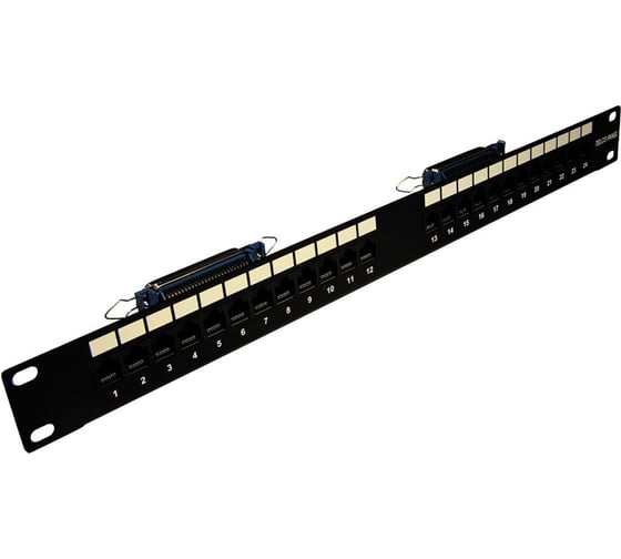 Патч-панель TWT TELCO, 19, 24 порта RJ-45, 1U, контакты 45 PP24TLC-45 1