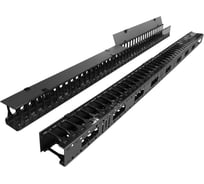 Вертикальные органайзеры TWT с пластиковыми пальцами глубина 112мм 42U 2шт CBB-DVO-42U/S