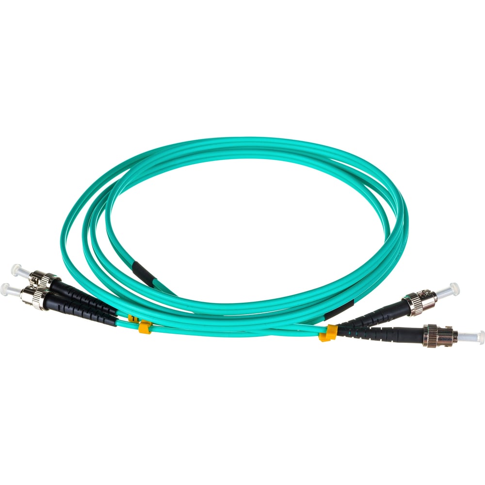 Оптический патч-корд LANMASTER дуплексный, ST/PC-ST/PC, OM3, LSZH, 2.0 ...