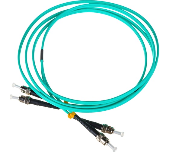 Оптический патч-корд LANMASTER дуплексный, ST/PC-ST/PC, OM3, LSZH, 2.0 м LAN-2ST-2ST/OM3-2.0