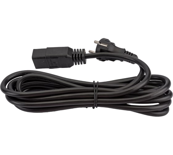 Шнур питания LANMASTER C19-Schuko, 3х1.5, 220В, 16А, 3 м LAN-PP19/SH-16A-3.0 LAN-PP19/SH-3.0-BK