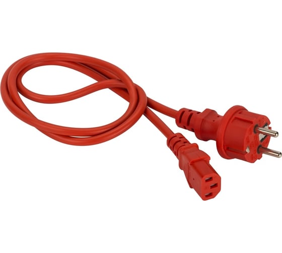 Шнур питания LANMASTER C13-Schuko, 3х0.75, 220В, 10А, красный, 1 м LAN-PP13/SH-1.0-RD 1