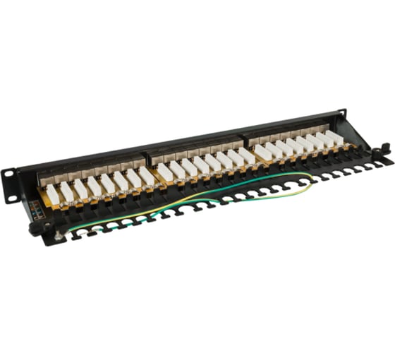 Патч-панель LANMASTER 24 порта с индикаторами, STP, категория 6, 1U LAN-PPi24S6
